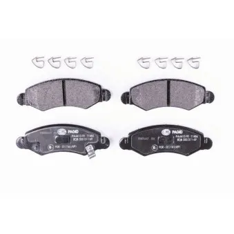 Jeu de 4 plaquettes de frein avant HELLA PAGID 8DB 355 011-691