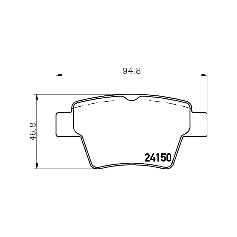 Jeu de 4 plaquettes de frein arrière HELLA PAGID 8DB 355 011-821