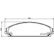 Jeu de 4 plaquettes de frein avant HELLA PAGID 8DB 355 011-891 - Visuel 2