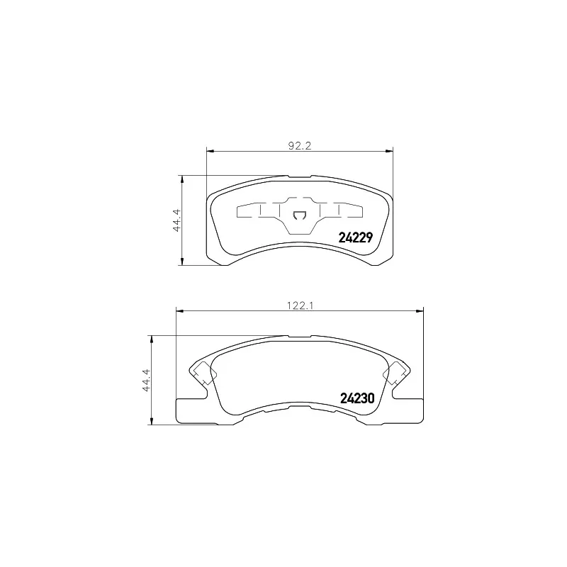 Jeu de 4 plaquettes de frein avant HELLA PAGID 8DB 355 012-051