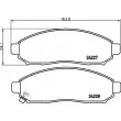 Jeu de 4 plaquettes de frein avant HELLA PAGID 8DB 355 012-071 - Visuel 2