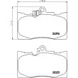 Jeu de 4 plaquettes de frein avant HELLA PAGID 8DB 355 012-121 - Visuel 2