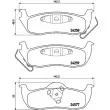 Jeu de 4 plaquettes de frein arrière HELLA PAGID 8DB 355 012-181 - Visuel 2