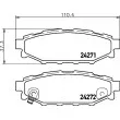 Jeu de 4 plaquettes de frein arrière HELLA PAGID 8DB 355 012-261 - Visuel 2