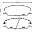 Jeu de 4 plaquettes de frein avant HELLA PAGID 8DB 355 012-371 - Visuel 2