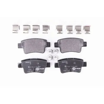 Jeu de 4 plaquettes de frein arrière HELLA PAGID 8DB 355 012-391