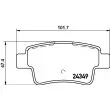 Jeu de 4 plaquettes de frein arrière HELLA PAGID 8DB 355 012-391 - Visuel 2