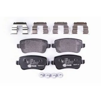 Jeu de 4 plaquettes de frein arrière HELLA PAGID 8DB 355 012-411