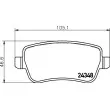 Jeu de 4 plaquettes de frein arrière HELLA PAGID 8DB 355 012-421 - Visuel 2