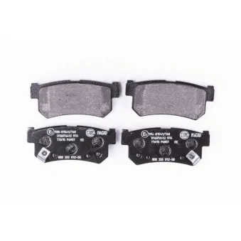 Jeu de 4 plaquettes de frein arrière HELLA PAGID 8DB 355 012-501