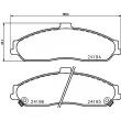 Jeu de 4 plaquettes de frein avant HELLA PAGID 8DB 355 012-561 - Visuel 2