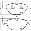 Jeu de 4 plaquettes de frein avant HELLA PAGID 8DB 355 012-661 - Visuel 2