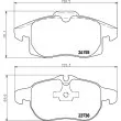 Jeu de 4 plaquettes de frein avant HELLA PAGID 8DB 355 012-681 - Visuel 2