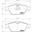 Jeu de 4 plaquettes de frein arrière HELLA PAGID 8DB 355 012-741 - Visuel 2
