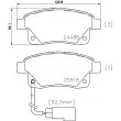 Jeu de 4 plaquettes de frein arrière HELLA PAGID 8DB 355 012-781 - Visuel 2