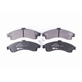Jeu de 4 plaquettes de frein avant HELLA PAGID 8DB 355 012-811