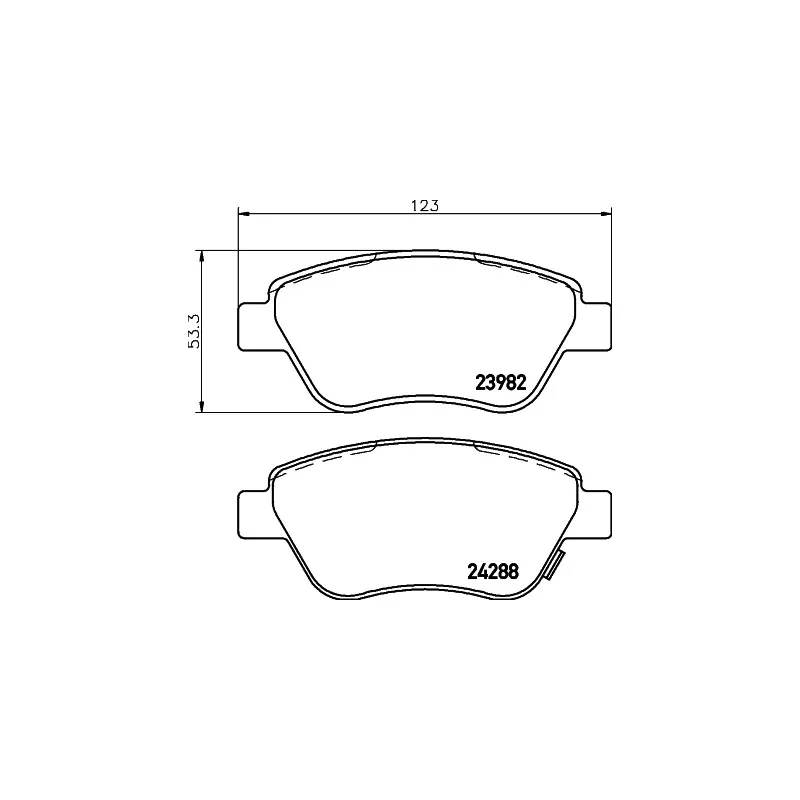 Jeu de 4 plaquettes de frein avant HELLA PAGID 8DB 355 012-831