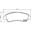 Jeu de 4 plaquettes de frein arrière HELLA PAGID 8DB 355 012-911 - Visuel 2