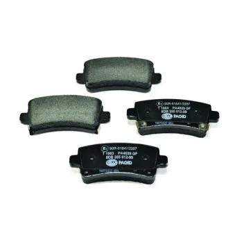 Jeu de 4 plaquettes de frein arrière HELLA PAGID 8DB 355 012-991