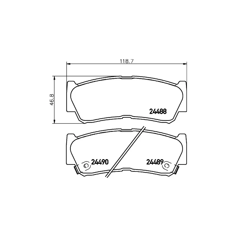 Jeu de 4 plaquettes de frein arrière HELLA PAGID 8DB 355 013-081