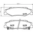 Jeu de 4 plaquettes de frein arrière HELLA PAGID 8DB 355 013-191 - Visuel 2