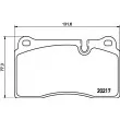 Jeu de 4 plaquettes de frein avant HELLA PAGID 8DB 355 013-201 - Visuel 2