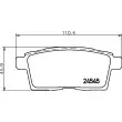 Jeu de 4 plaquettes de frein arrière HELLA PAGID 8DB 355 013-261 - Visuel 2