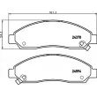 Jeu de 4 plaquettes de frein avant HELLA PAGID 8DB 355 013-291 - Visuel 2