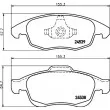 Jeu de 4 plaquettes de frein avant HELLA PAGID 8DB 355 013-341 - Visuel 2