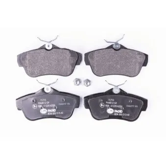 Jeu de 4 plaquettes de frein arrière HELLA PAGID 8DB 355 013-421