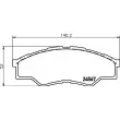 Jeu de 4 plaquettes de frein avant HELLA PAGID 8DB 355 013-471 - Visuel 2
