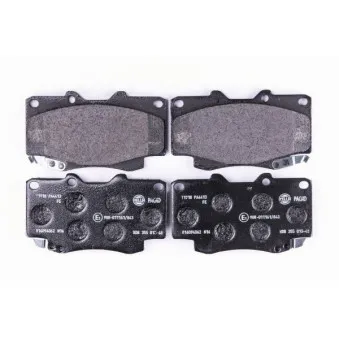 Jeu de 4 plaquettes de frein avant HELLA PAGID 8DB 355 013-481