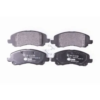 Jeu de 4 plaquettes de frein avant HELLA PAGID 8DB 355 013-491