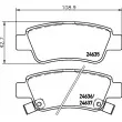 Jeu de 4 plaquettes de frein arrière HELLA PAGID 8DB 355 013-591 - Visuel 2
