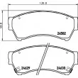 Jeu de 4 plaquettes de frein avant HELLA PAGID 8DB 355 013-761 - Visuel 2