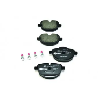 Jeu de 4 plaquettes de frein arrière HELLA PAGID 8DB 355 013-921