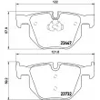 Jeu de 4 plaquettes de frein arrière HELLA PAGID 8DB 355 013-941 - Visuel 2