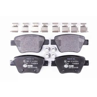 Jeu de 4 plaquettes de frein arrière HELLA PAGID 8DB 355 014-021