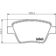Jeu de 4 plaquettes de frein arrière HELLA PAGID 8DB 355 014-021 - Visuel 2