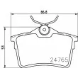 Jeu de 4 plaquettes de frein arrière HELLA PAGID 8DB 355 014-081 - Visuel 2