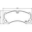 Jeu de 4 plaquettes de frein avant HELLA PAGID 8DB 355 014-151 - Visuel 2