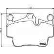 Jeu de 4 plaquettes de frein arrière HELLA PAGID 8DB 355 014-161 - Visuel 2