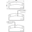 Jeu de 4 plaquettes de frein avant HELLA PAGID 8DB 355 014-171 - Visuel 2