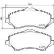 Jeu de 4 plaquettes de frein avant HELLA PAGID 8DB 355 014-231 - Visuel 2