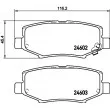 Jeu de 4 plaquettes de frein arrière HELLA PAGID 8DB 355 014-381 - Visuel 2