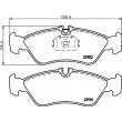Jeu de 4 plaquettes de frein arrière HELLA PAGID 8DB 355 014-401 - Visuel 2