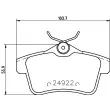 Jeu de 4 plaquettes de frein arrière HELLA PAGID 8DB 355 014-531 - Visuel 2