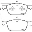Jeu de 4 plaquettes de frein avant HELLA PAGID 8DB 355 014-541 - Visuel 2