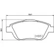 Jeu de 4 plaquettes de frein avant HELLA PAGID 8DB 355 014-551 - Visuel 2