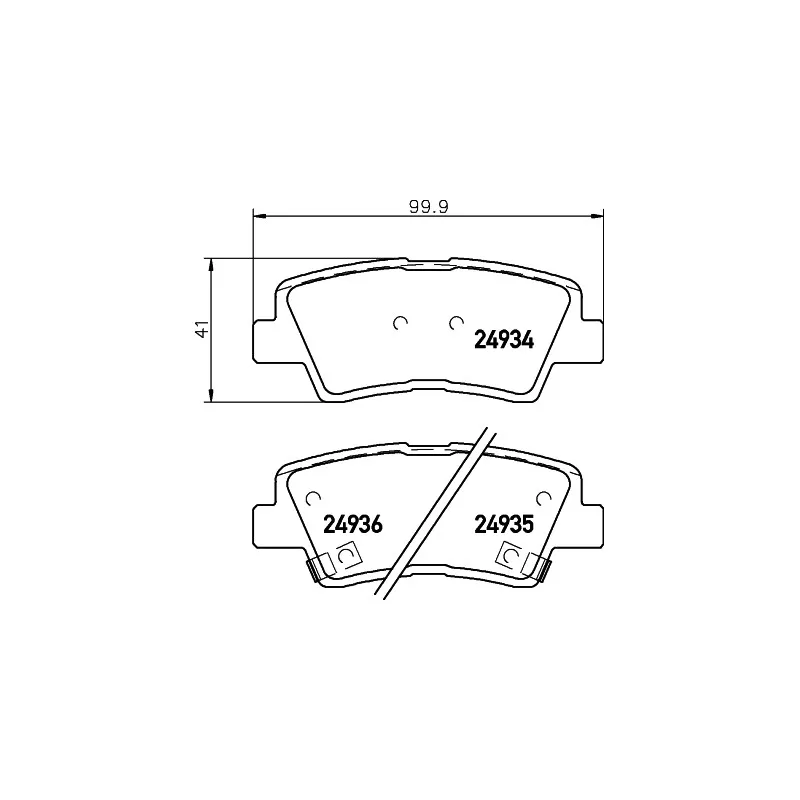 Jeu de 4 plaquettes de frein arrière HELLA PAGID 8DB 355 014-571